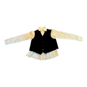 Van Heusen Boy Toddlers Long Sleeve Shirt and Vest Set Size 5 Very Handsome